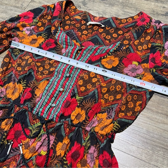 Altar’d State Floral Geometric Boho Long Sleeve Romper Jumpsuit Size Small - Picture 12 of 16